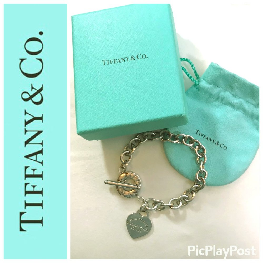 TIFFANY & CO Heart Tag Silver Bracelet (Authentic)